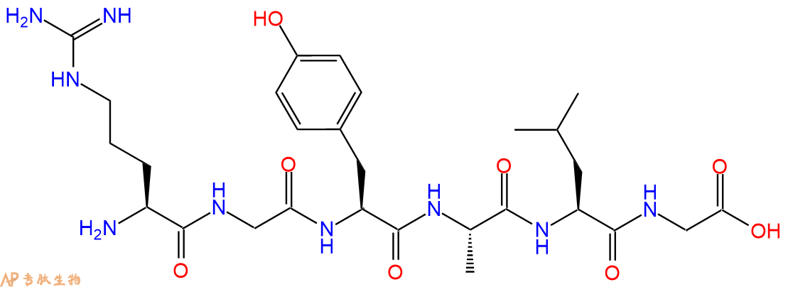 专肽生物产品六肽Arg-Gly-Tyr-Ala-Leu-Gly59587-24-5