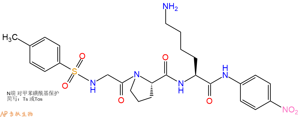 专肽生物产品标记肽Tos-GPK-对硝基苯胺73392-19-5