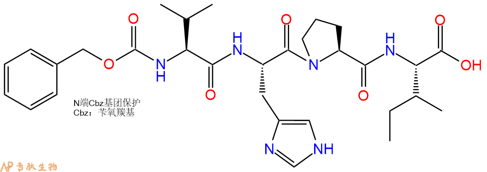 专肽生物产品四肽Cbz-Val-His-Pro-Ile134359-82-3
