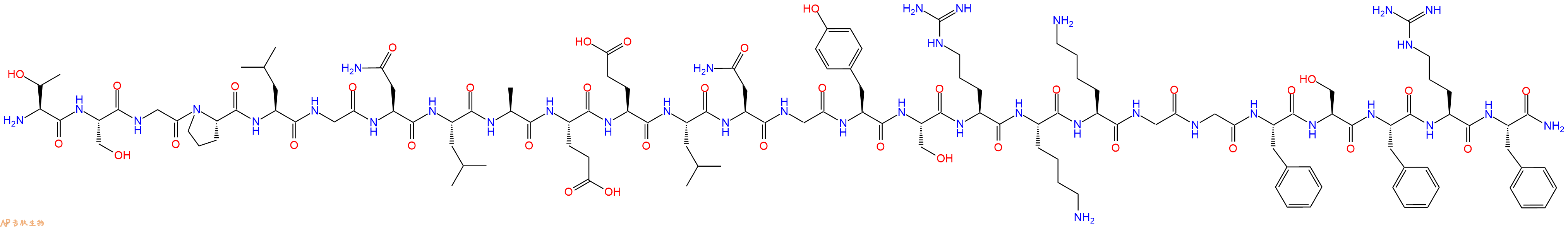 专肽生物产品Orphan GPCR SP9155 Agonist P518 (human)、26Rfa、Hypothalamic Peptide, human600171-68-4