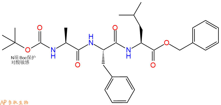 专肽生物产品三肽Boc-Ala-Phe-Leu-苄酯化114658-57-0