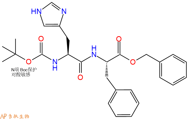 专肽生物产品二肽Boc-His-Phe-苄酯化92411-01-3