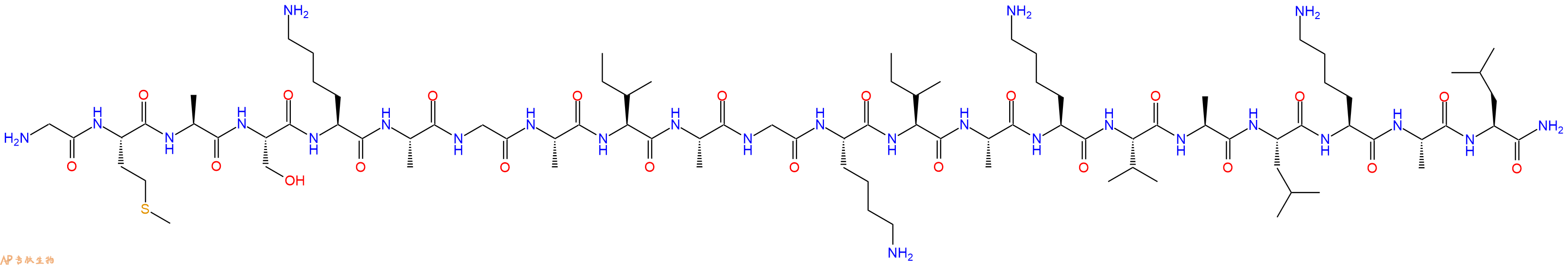 专肽生物产品抗菌肽PGLa102068-15-5