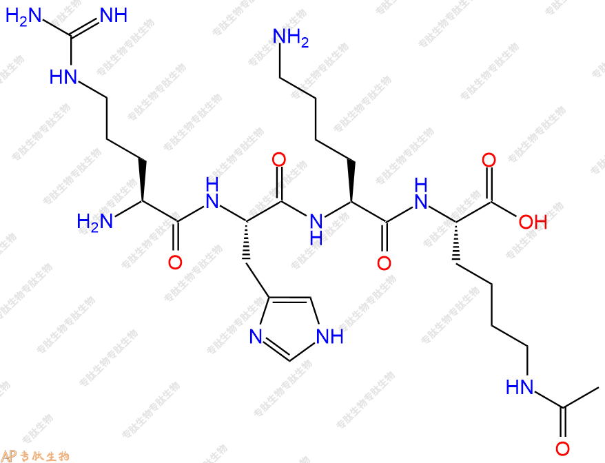 专肽生物产品四肽Arg-His-Lys-Lys(Ac)902057-47-0