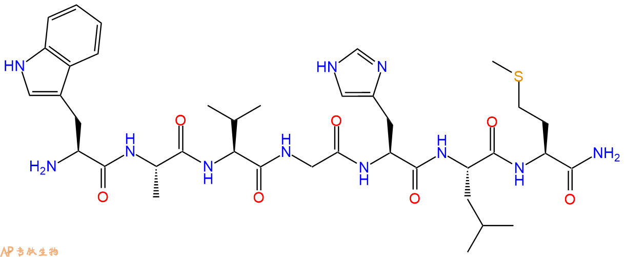 专肽生物产品七肽WAVGHLM-NH255749-98-9
