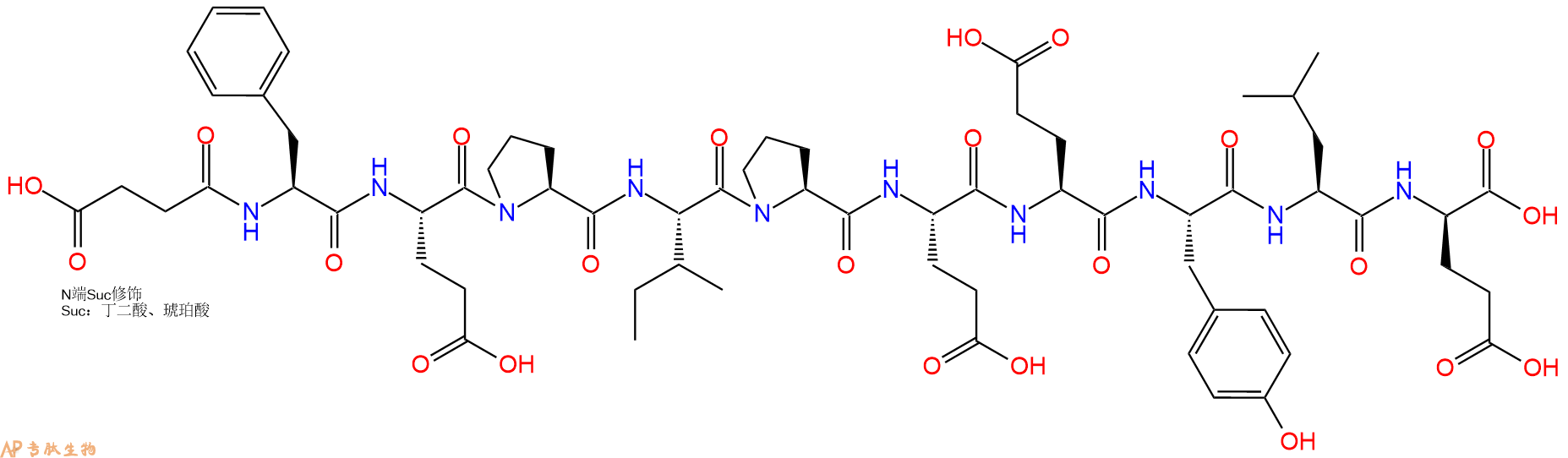 专肽生物产品Suc-F-E-P-I-P-E-Glu-Tyr-L-DGlu131791-97-4