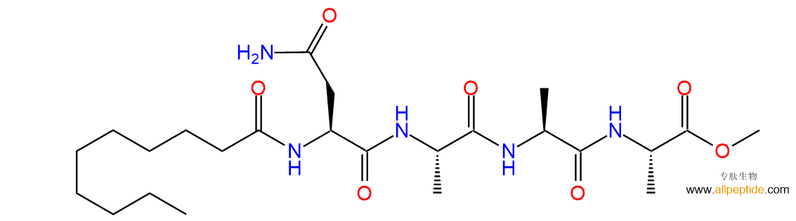 专肽生物产品四肽Dec-Asn-Ala-Ala-Ala-甲酯化28823-02-1