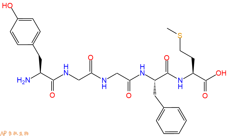 专肽生物产品[MET5]脑啡肽、Met-Enkephalin、[Met5]-Enkephalin58569-55-4