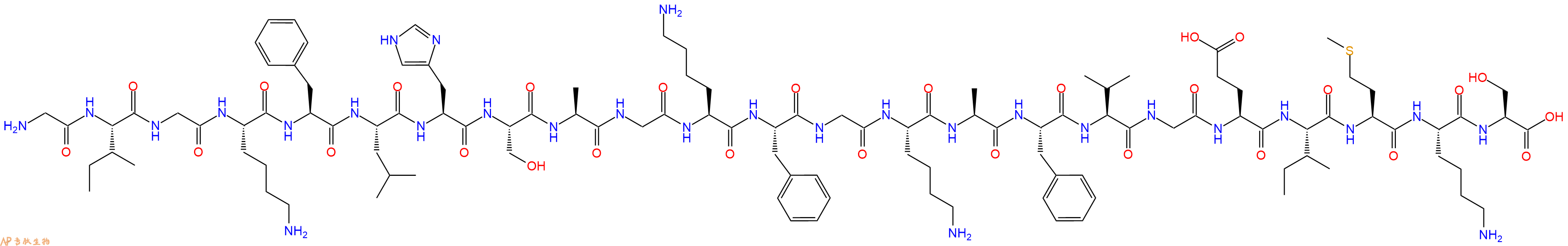 专肽生物产品蛙皮素 1、Magainin I108433-99-4