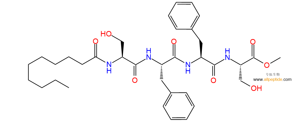 专肽生物产品四肽Dec-Ser-Phe-Phe-Ser-甲酯化19526-19-3
