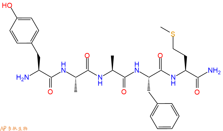 专肽生物产品五肽Tyr-Ala-Ala-Phe-Met-nh275059-08-4