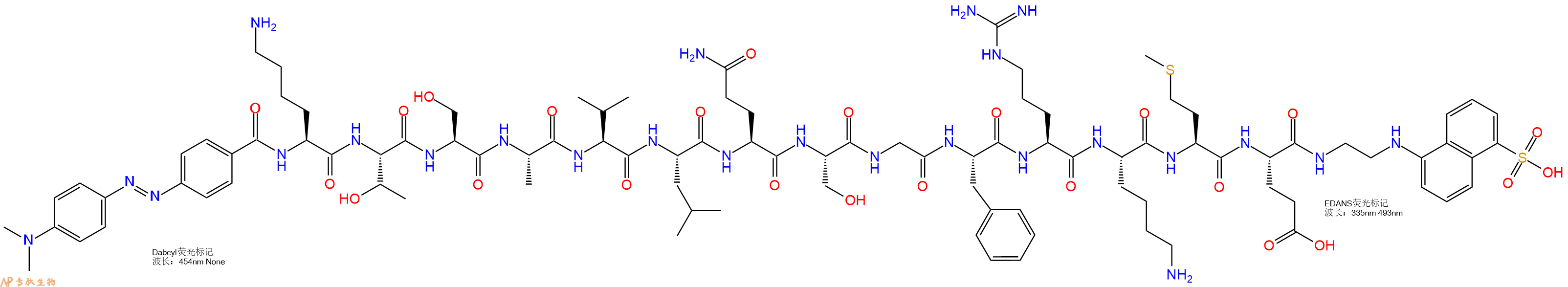 专肽生物产品DABCYL-Lys-HCoV-SARS730985-86-1