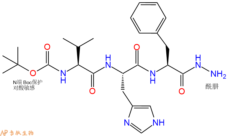 专肽生物产品三肽Boc-Val-His-Phe-NH-NH295303-23-4
