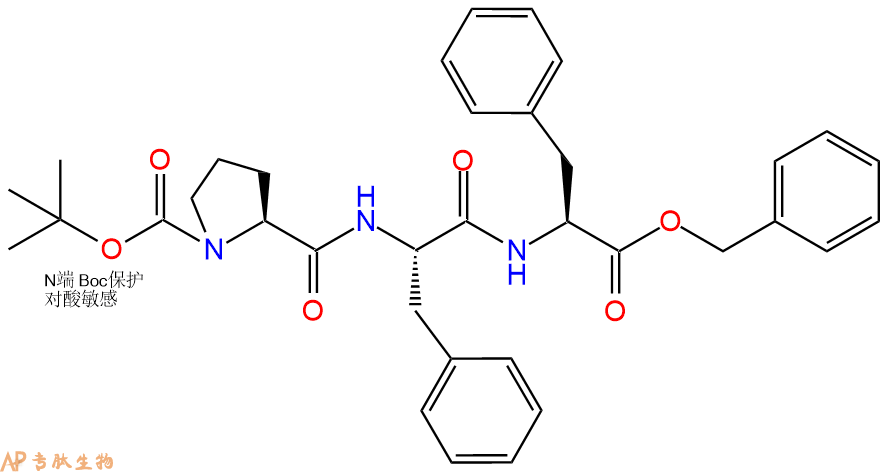 专肽生物产品三肽Boc-Pro-Phe-Phe-苄酯化96817-20-8