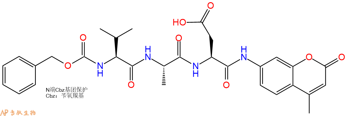 专肽生物产品标记肽Z-Val-Ala-Asp-7-氨基-4-甲基香豆素219137-91-4