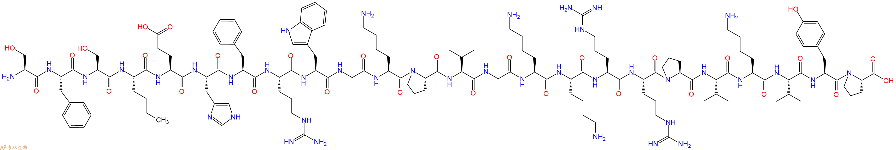 专肽生物产品促肾上腺皮质激素[Phe2, Nle4]ACTH(1-24), human97773-00-7