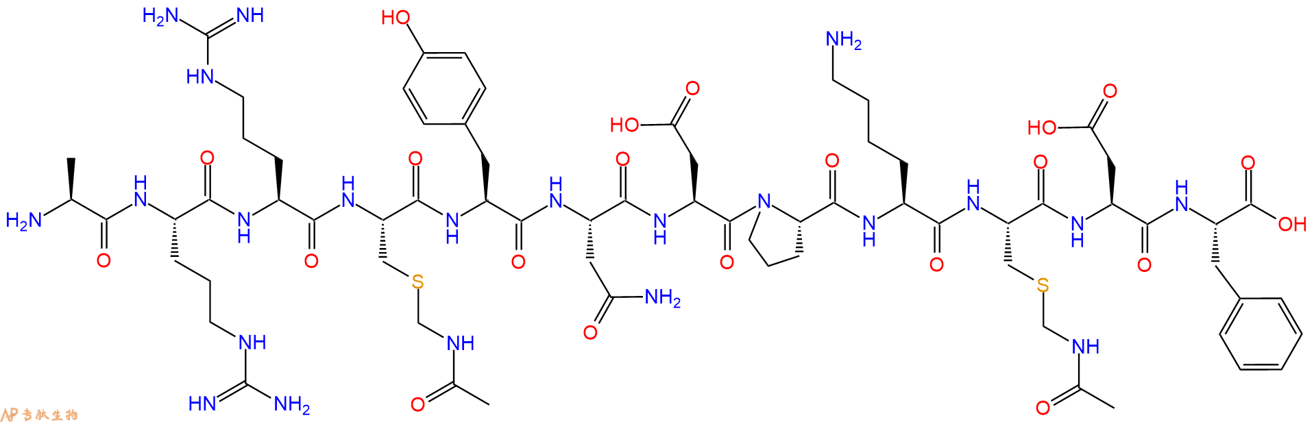 专肽生物产品十二肽ARR-C(Acm)-YNDPK-C(Acm)-DF