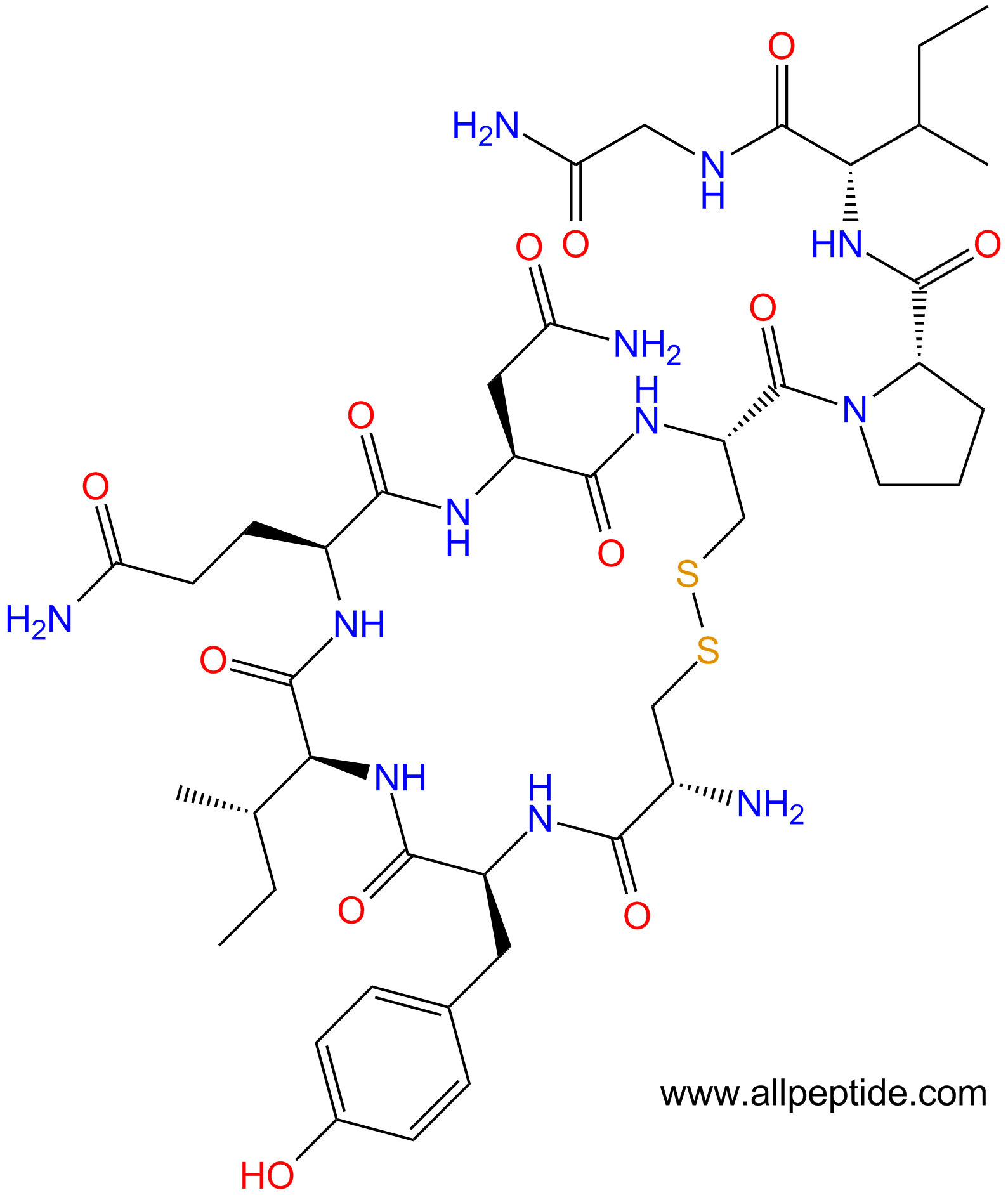 专肽生物产品[Ile8]-Oxytocin362-39-0