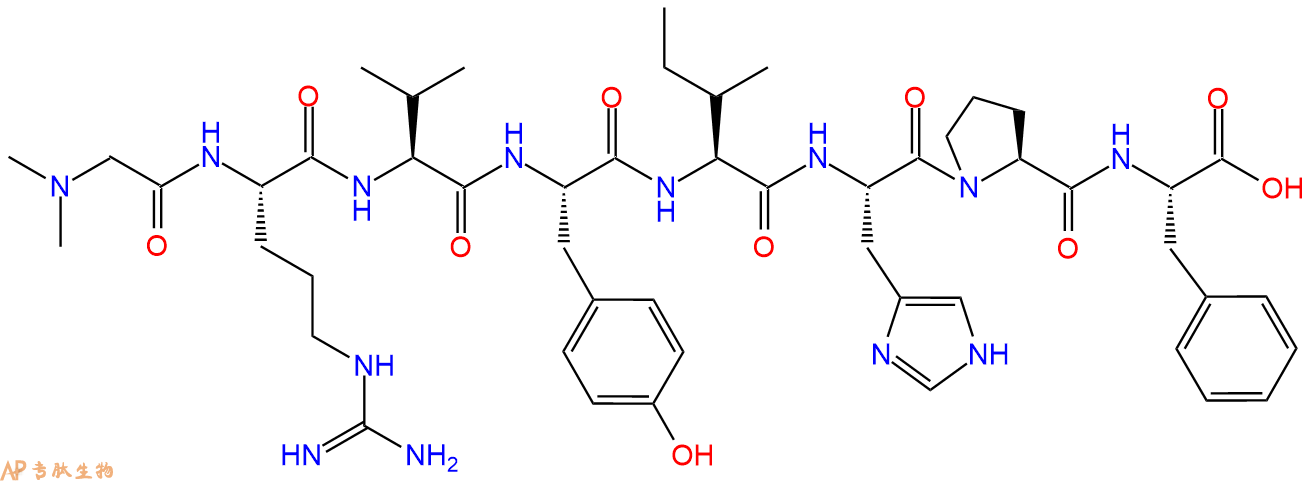 专肽生物产品血管紧张素[Sar1]Angiotensin II51833-69-3/102029-89-0/2863657-02-5/1033008-45-5