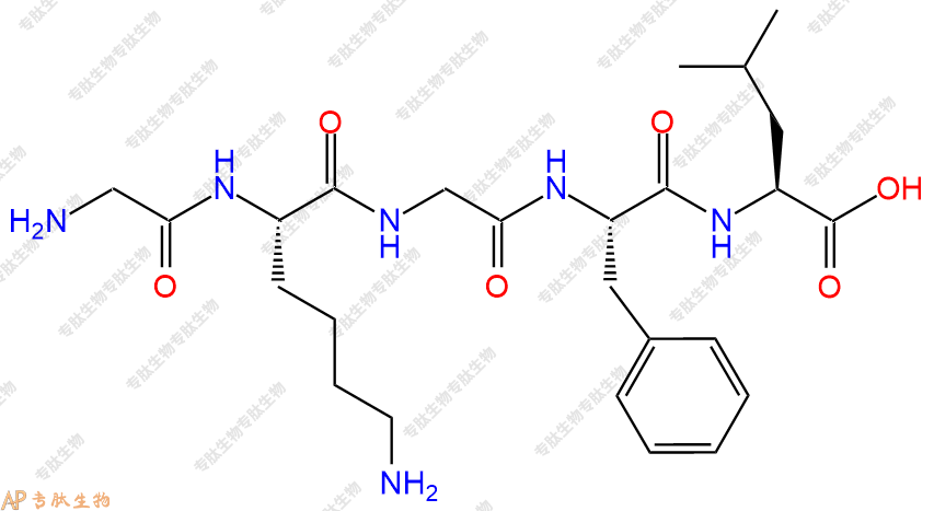 专肽生物产品五肽Gly-Lys-Gly-Phe-Leu1217317-39-9