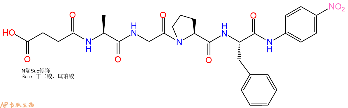 专肽生物产品肽基脯氨酰异构酶底物：Suc-AGPF-对硝基苯胺128802-77-7