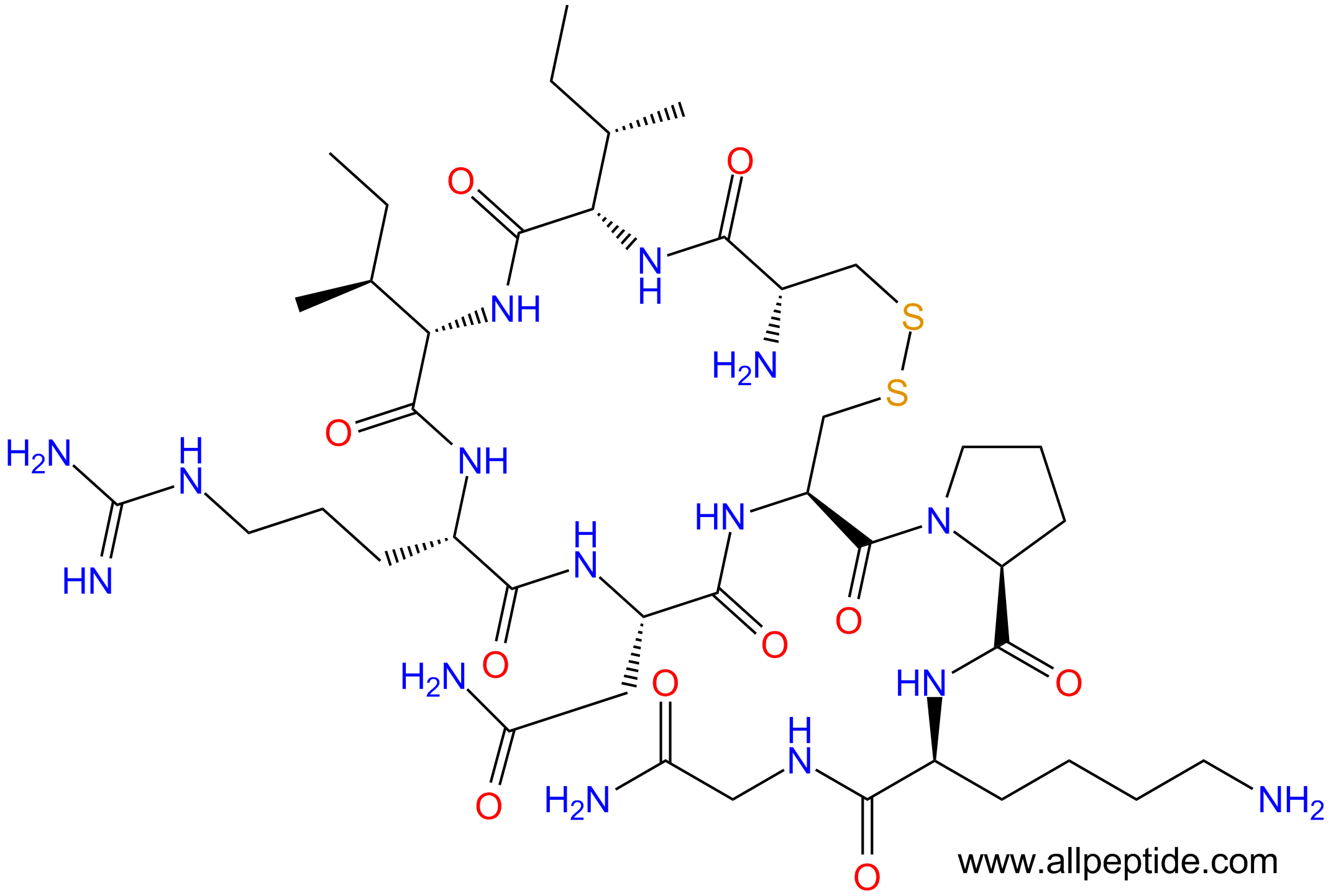 专肽生物产品[Lys8]-Conopressin S130836-26-9