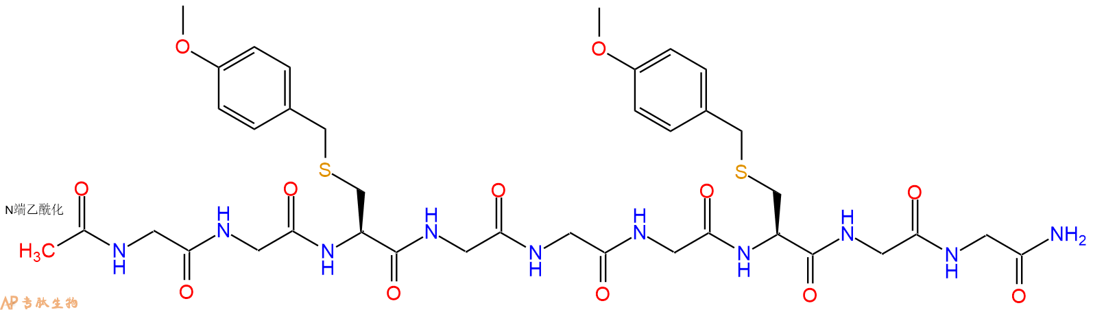 专肽生物产品Ac-Gly2-Cys(BzlOMe)-Gly3-Cys(BzlOMe)-Gly2-NH277374-47-1