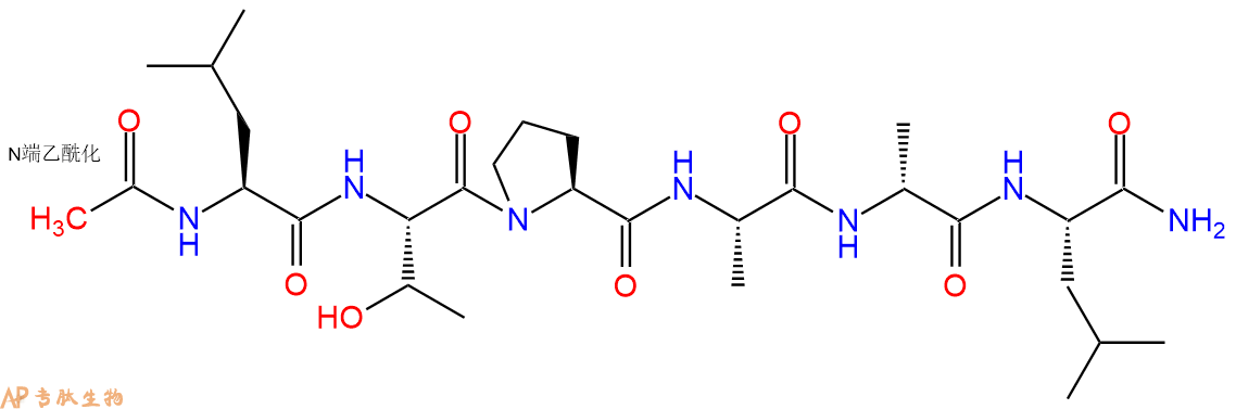 专肽生物产品六肽Ac-Leu-Thr-Pro-Ala-DAla-Leu-NH21353882-54-8