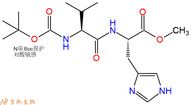 专肽生物产品二肽Boc-Val-His-甲酯化16881-08-6