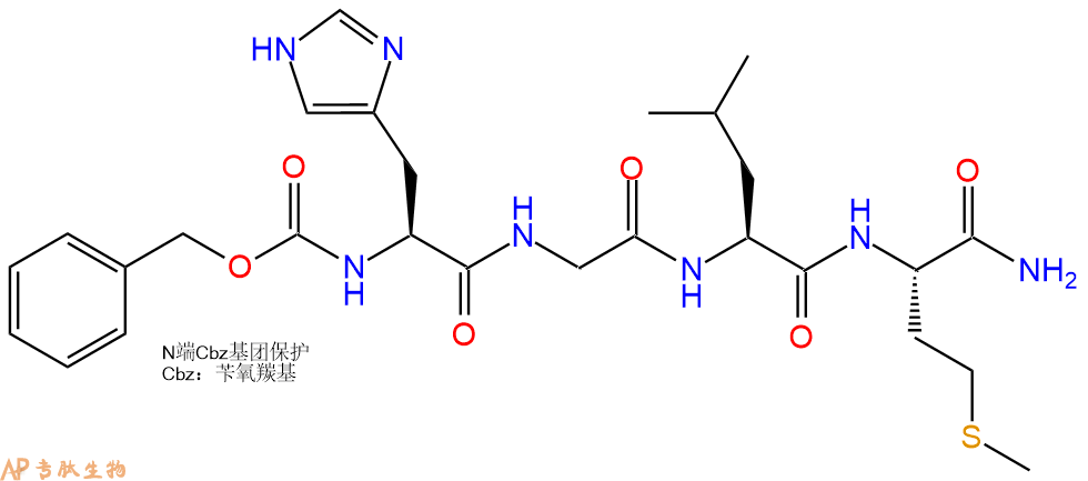专肽生物产品四肽Cbz-His-Gly-Leu-Met-NH2103945-76-2