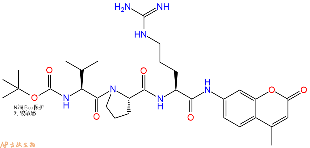 专肽生物产品胰凝乳蛋白酶荧光底物：Boc-Val-Pro-Arg-AMC、Boc-VPR-AMC65147-04-8