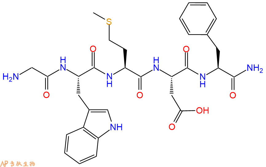 专肽生物产品五肽Gly-Trp-Met-Asp-Phe-NH218917-24-3