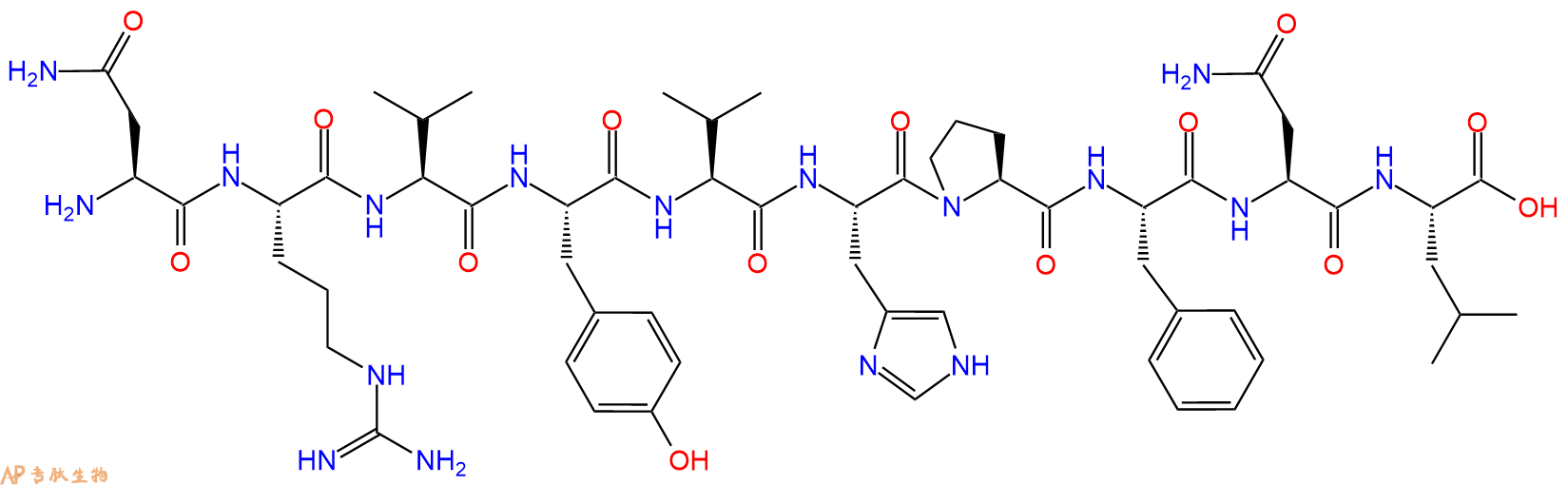 专肽生物产品血管紧张素[Asn1, Val5, Asn9]Angiotensin I , salmon86879-15-4