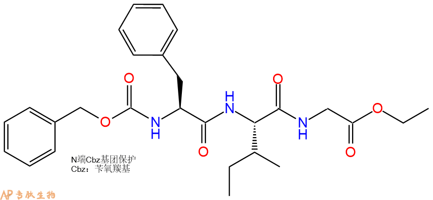 专肽生物产品三肽Cbz-Phe-Ile-Gly-乙酯化2130-92-9
