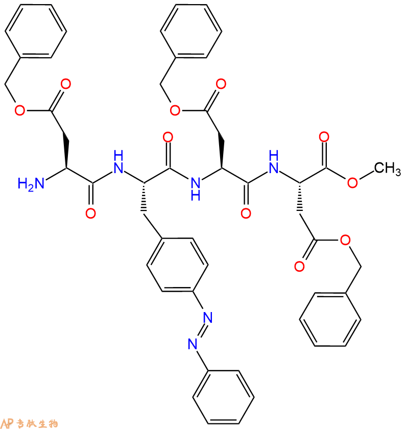 专肽生物产品四肽Asp(OBzl)-azoPhe-Asp(OBzl)-Asp(OBzl)-甲酯化1448070-08-3