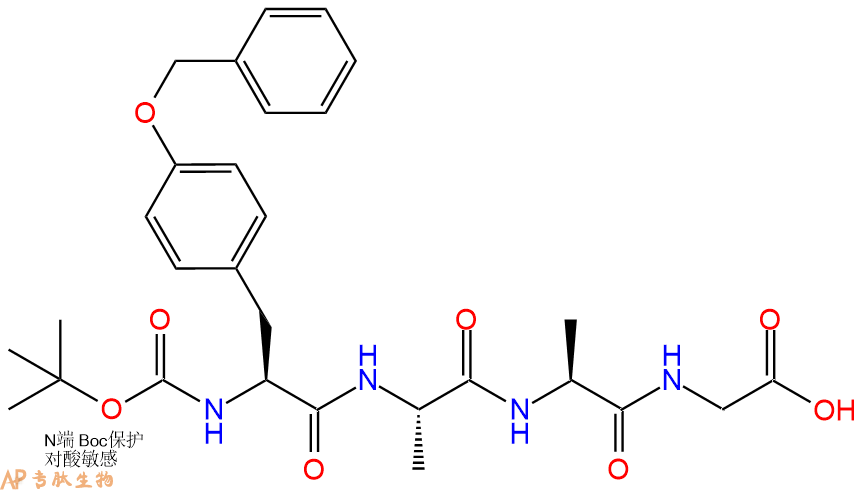 专肽生物产品四肽Boc-Tyr(Bzl)-Ala-Ala-Gly62570-91-6