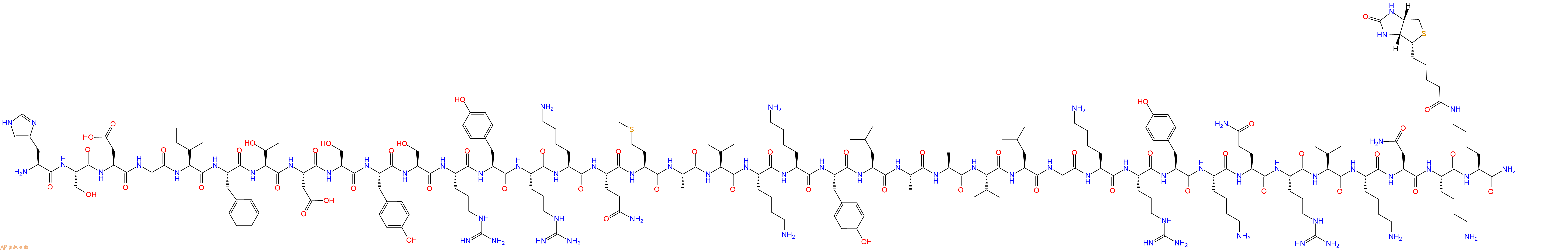 专肽生物产品PACAP(1-38)-Lys(Biotin), amide, human, ovine, rat