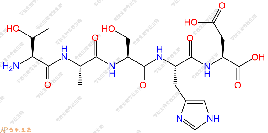 专肽生物产品五肽Thr-Ala-Ser-His-Asp7352-23-0