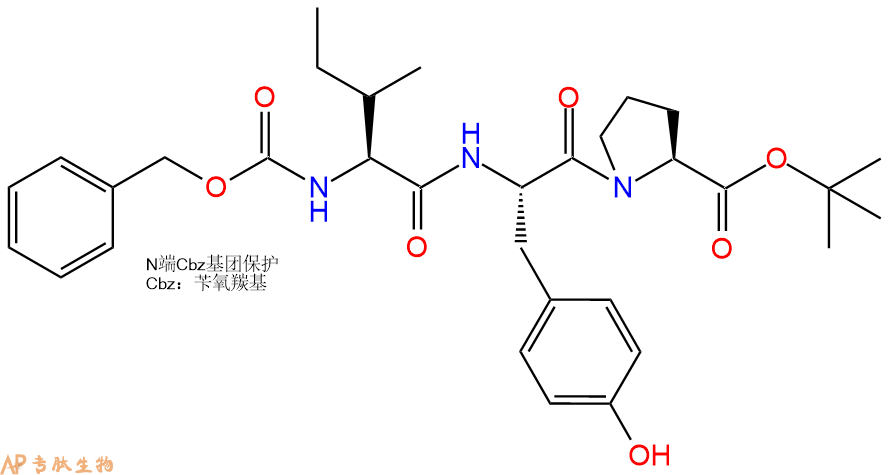 专肽生物产品三肽Cbz-Ile-Tyr-Pro-OBut84552-64-7