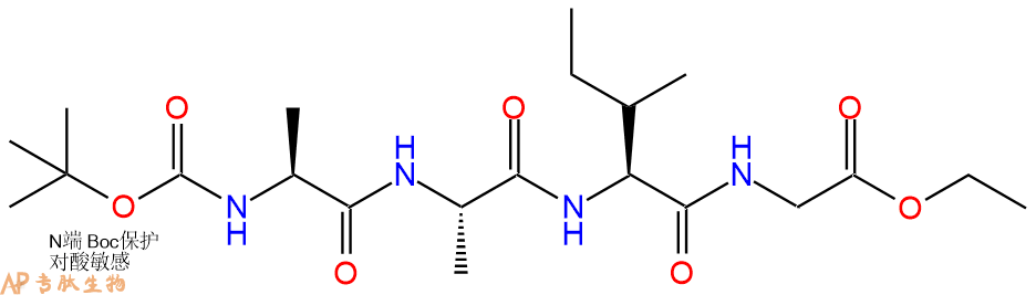 专肽生物产品四肽Boc-Ala-Ala-Ile-Gly-乙酯化2682-75-9