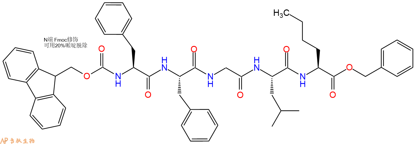 专肽生物产品五肽FMOC-Phe-Phe-Gly-Leu-Nle-苄酯化123622-40-2