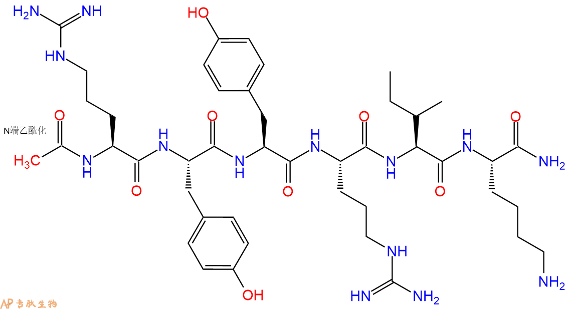 专肽生物产品六肽Ac-Arg-Tyr-Tyr-Arg-Ile-Lys-NH2200959-48-4/2863659-08-7
