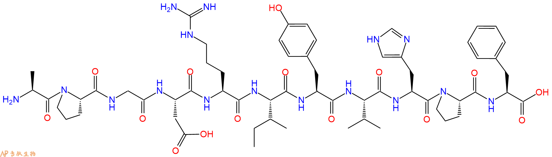 专肽生物产品血管紧张素[Ala-Pro-Gly-(Ile3, Val5)]Angiotensin II72007-47-7