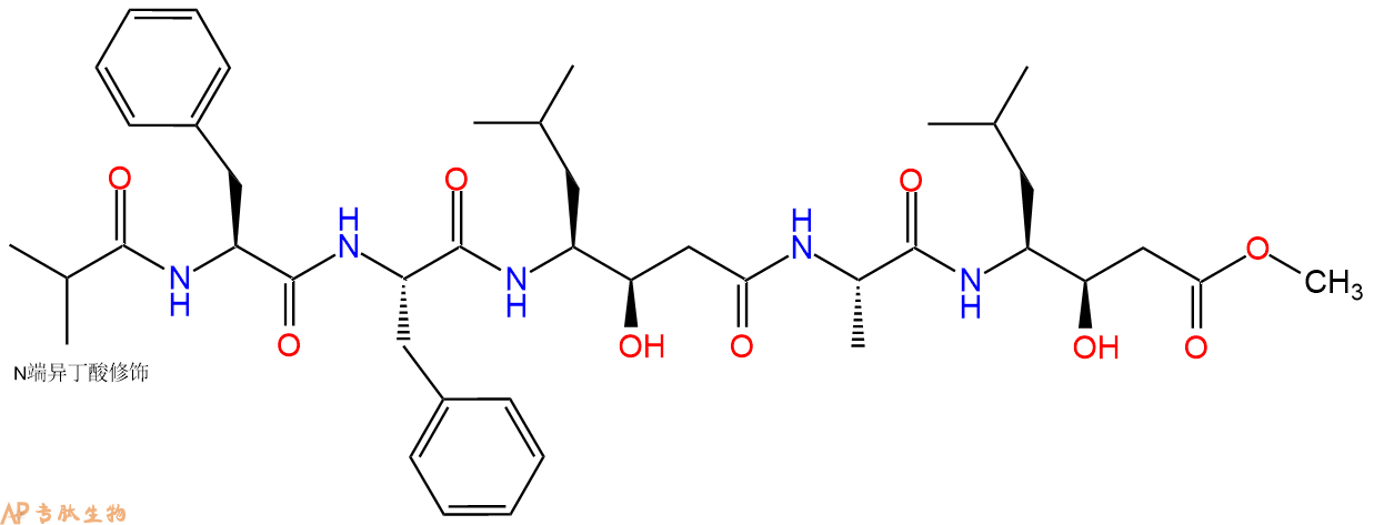 专肽生物产品五肽Iva-Phe-Phe-Sta-Ala-Sta-甲酯化102153-10-6