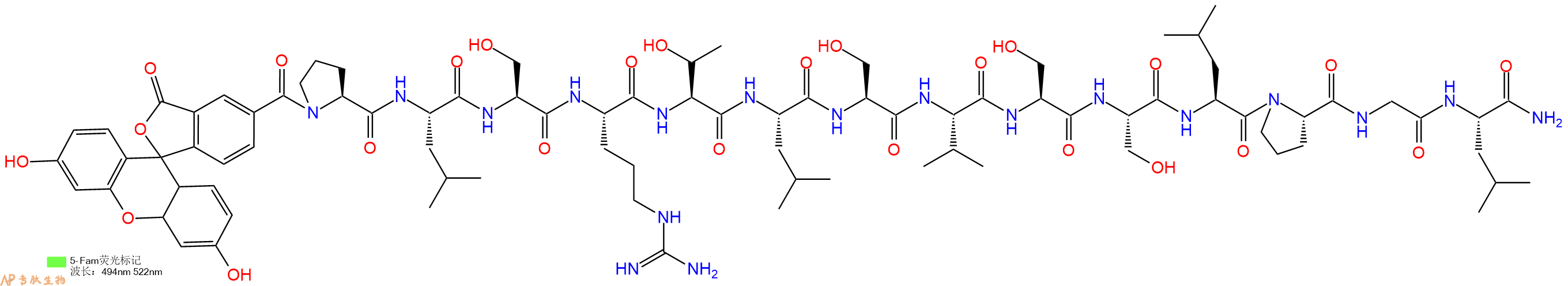 专肽生物产品Alternate Syntide , FAM-labeled