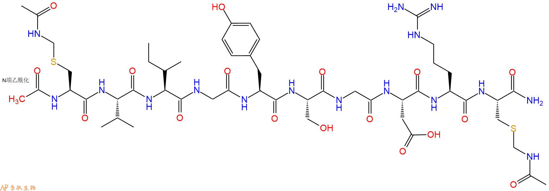 专肽生物产品Ac-[Cys(Acm)33, 42]-EGF(33-42)amide, mouse