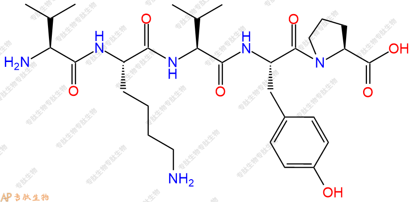 专肽生物产品五肽Val-Lys-Val-Tyr-Pro-OH19253-97-5