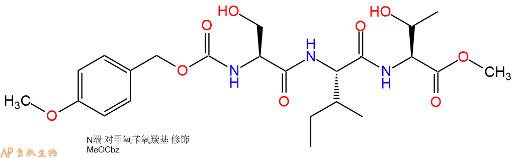 专肽生物产品三肽Z(OMe)-Ser-Ile-Thr--甲酯化77693-87-9