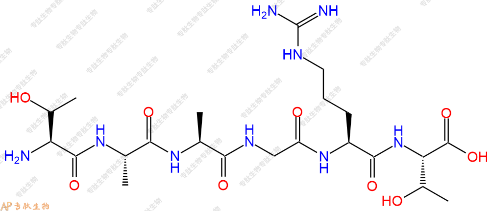 专肽生物产品六肽Thr-Ala-Ala-Gly-Arg-Thr1186310-47-3