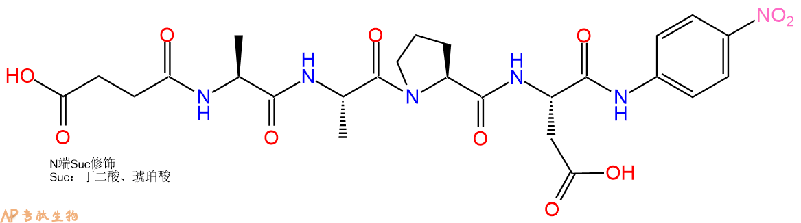 专肽生物产品四肽Suc-Ala-Ala-Pro-Asp-对硝基苯胺165174-58-3